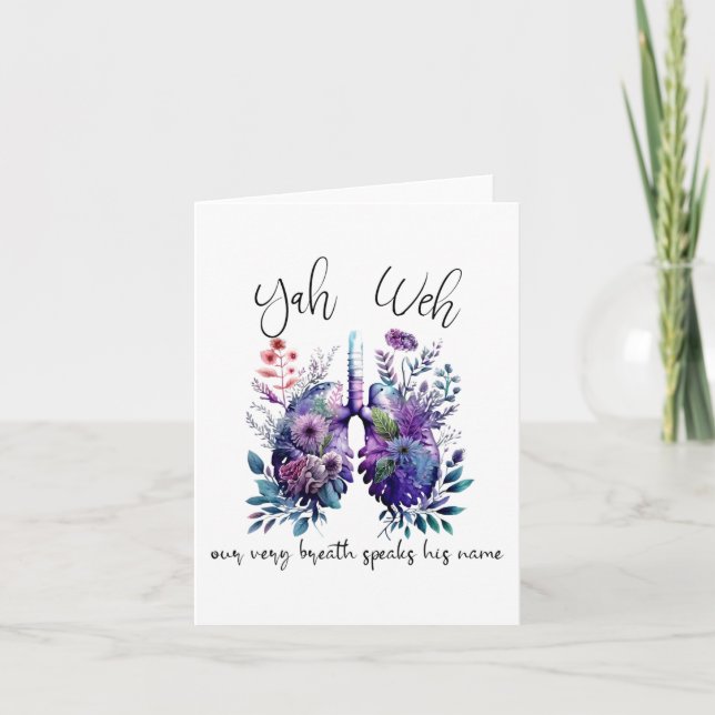 Our Very Breath Speaks His Name Yhwh Christian Rel Card (Front)