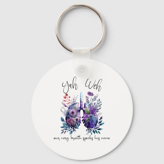 Our Very Breath Speaks His Name Yhwh Christian Rel Keychain (Front)
