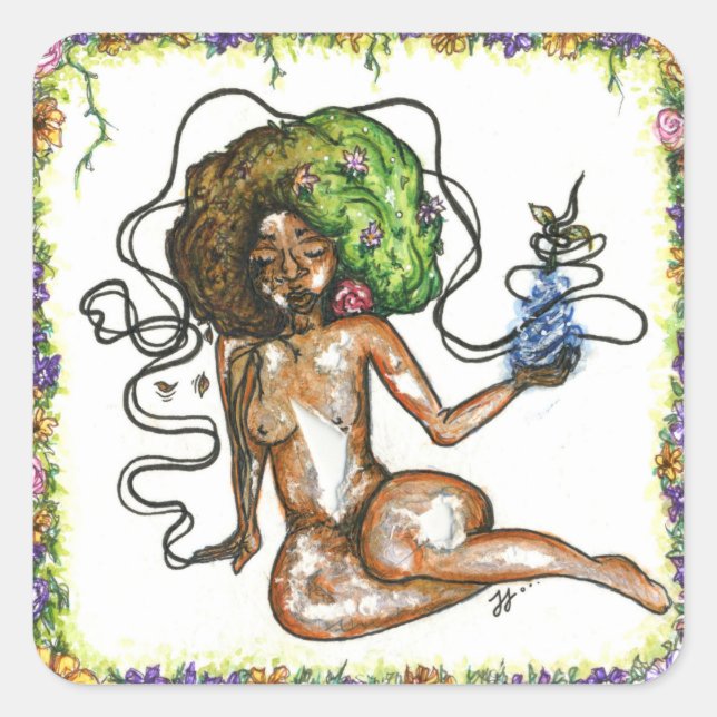 our victim square sticker (Front)