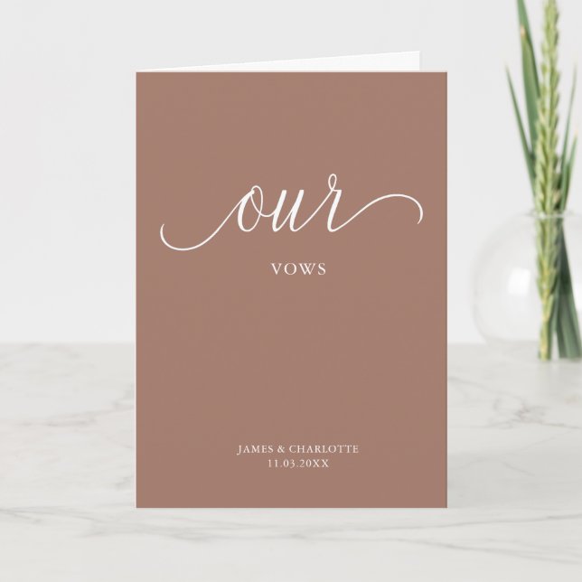 Our Vows Card Minimalist Script (Front)