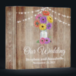 Our Wedding Album Binder Rustic Gerber Daisy<br><div class="desc">This design may be personalized in the area provided by changing the photo and/or text. Or it can be customized by clicking Personalize this Template and then choosing the click to customize further option and delete or change the colour of the background, add text, change the text colour or style,...</div>