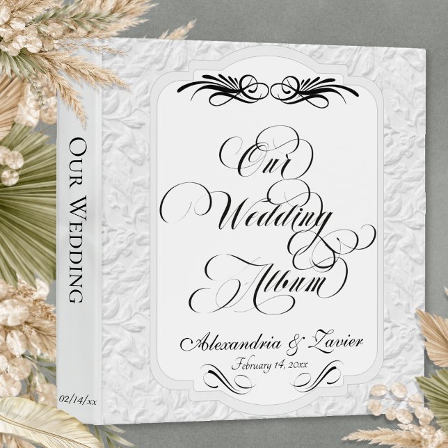Our Wedding Album Monogram - White/Black Binder (Creator Uploaded)