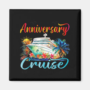 Our wedding anniversary cruise husband wife couple magnet