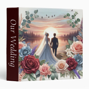 Our Wedding Bride and Groom at Sunset Binder