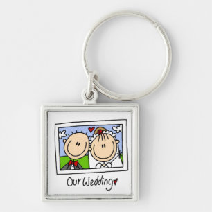 Our Wedding Bride and Groom T-shirts and Gifts Keychain