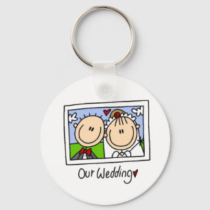 Our Wedding Bride and Groom T-shirts and Gifts Keychain