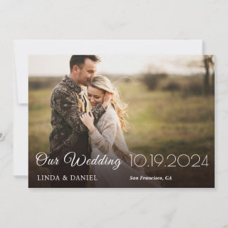 Our Wedding Card with Photo Save the Date