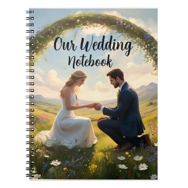 Our Wedding Customizable, Notebook (Front)