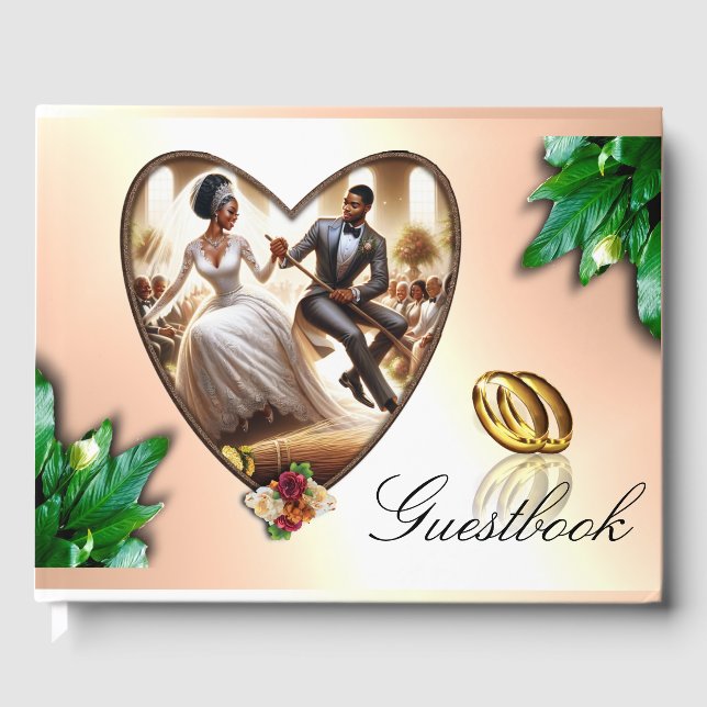 Our Wedding Day Bliss Elegant Guest Book (Front)