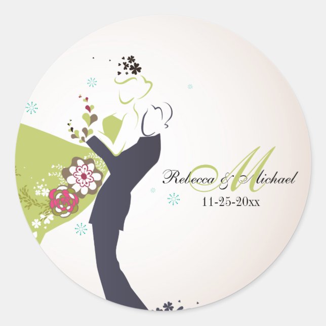 Our Wedding Day - Bride & Groom Stickers (Front)