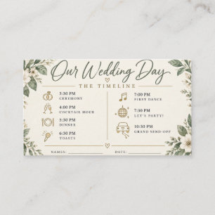 Our Wedding Day Timeline Enclosure Card