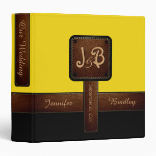 Our Wedding   Elegant Monogram Album Binder