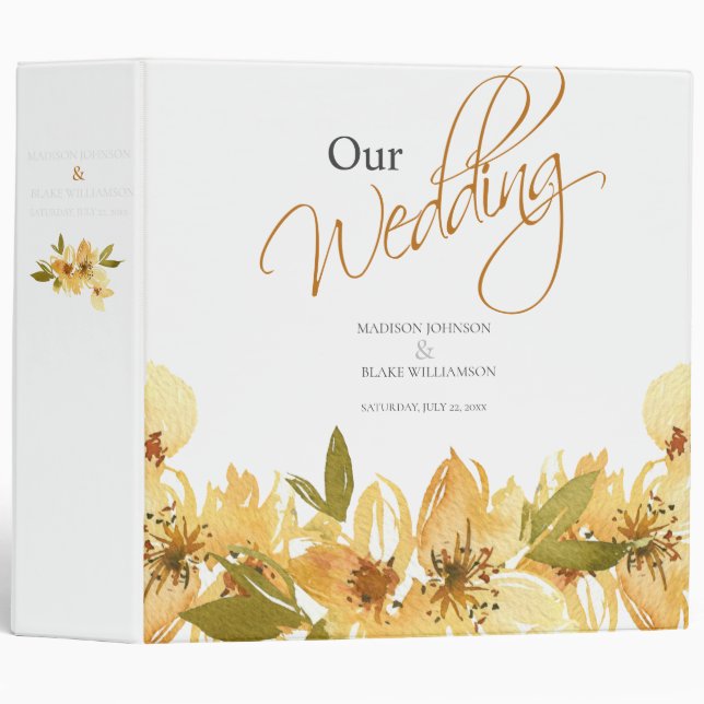 Our Wedding Floral Planner and Photos Binder (Front/Spine)