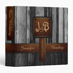 Our Wedding   Grey and Black Wood Album Binder