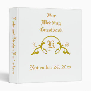 "Our Wedding Guestbook" - Golden Flourish Binder