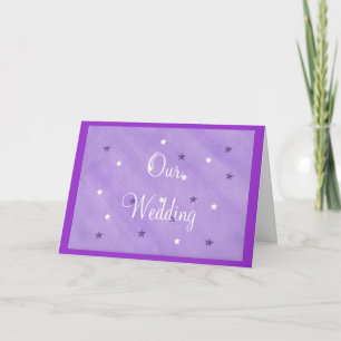 Our Wedding Invitations, Purple and White Stars Invitation
