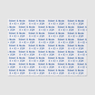 Our Wedding - Name & Date Tissue Paper, White Tissue Paper