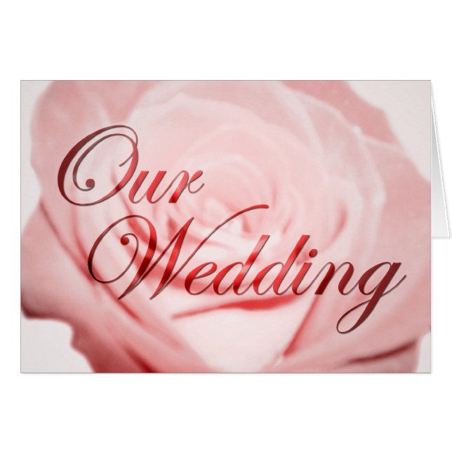 Our Wedding : Pink Flower : (Front Horizontal)