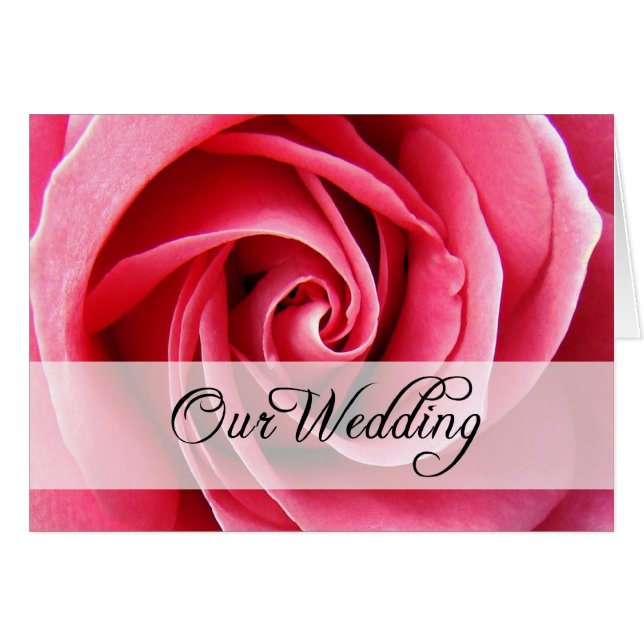 Our Wedding : Pink Rose : (Front Horizontal)