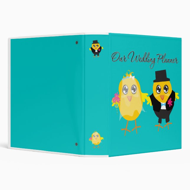 Our Wedding Planner Bride & Groom Chicks Binder (Background)