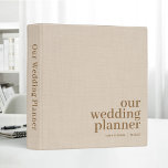 Our Wedding Planner Simple Elegant Monogram Brown Binder<br><div class="desc">Our Wedding Planner Simple Elegant Monogram Brown</div>