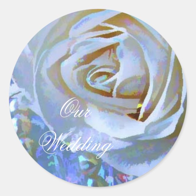 Our Wedding Rose Envelope Seal Stickers (Front)