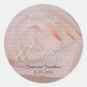 Our Wedding Rose Envelope Seal Stickers