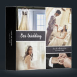 Our Wedding Rustic Wedding Photo collage Binder<br><div class="desc">Choose your favourite wedding photo on the front of this photo collage. Chalkboard background gives it a rustic feel. Personalize with your names and wedding date. 

Contact me at info@lddesignloft.com if you need assistance with this design.</div>