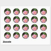 Our Wedding, save the date, pink rose Classic Round Sticker (Sheet)
