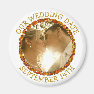 Our Weddng Date Personalized Reminder Magnet