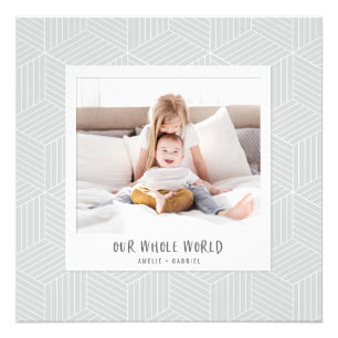 Our whole world instant photo geometric print