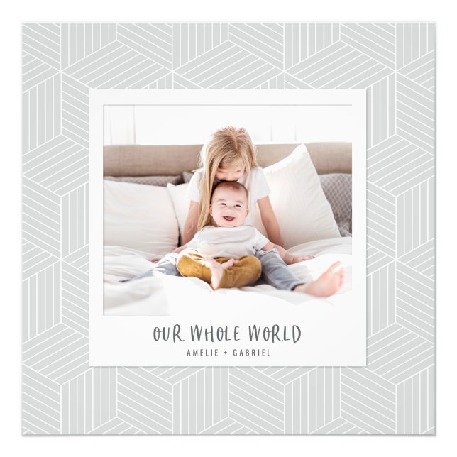 Our whole world instant photo geometric print (Front)