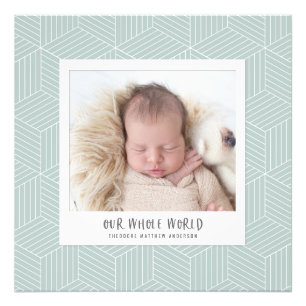 Our whole world instant photo geometric print