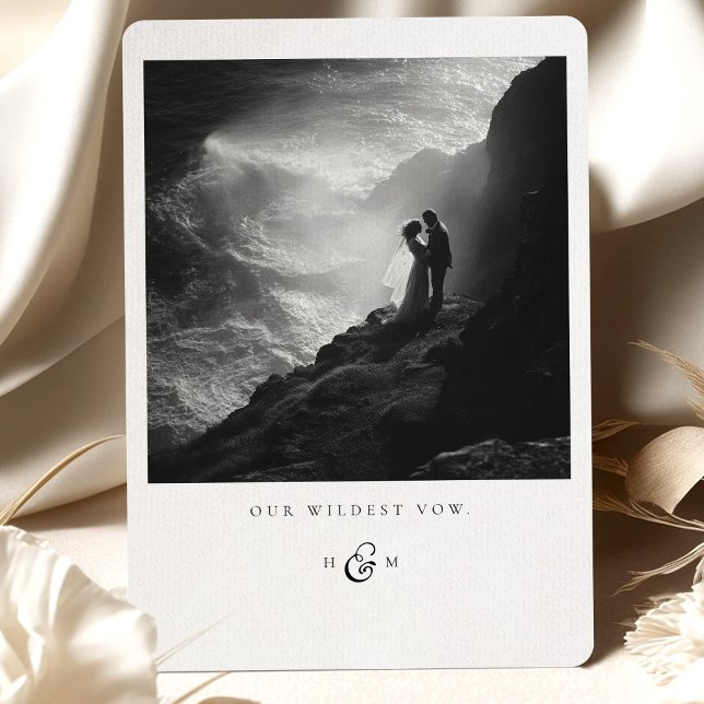 "Our Wildest Vow." Photo Thank You Card (Creator Uploaded)