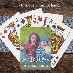 Our Winning Hand - Love Family Photo  Playing Cards