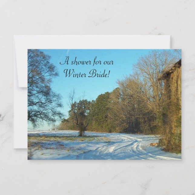 Our Winter Bride -- Bridal Shower Invitation (Front)