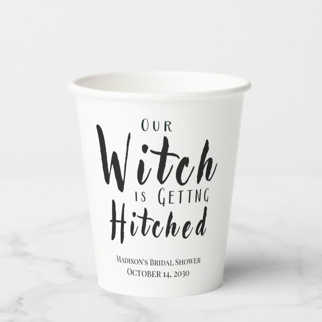 Our Witch Is Getting Hitched Paper Cup (Front)