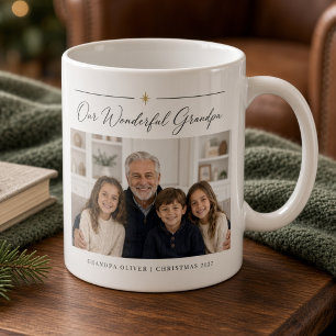 Our Wonderful Grandpa Personalized Grandkids Photo Coffee Mug