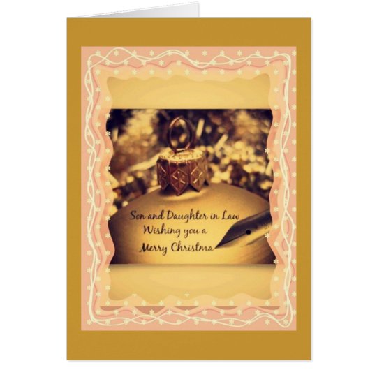 our wonderful son and daughter-in law card