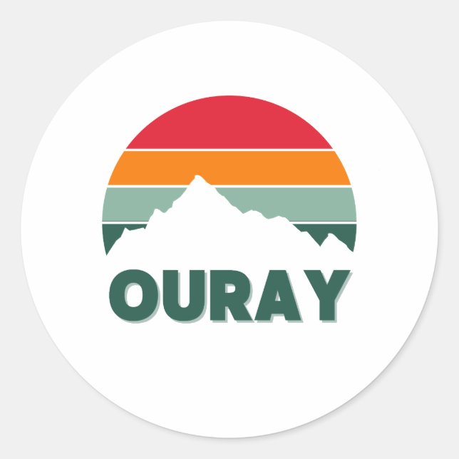 OURAY CLASSIC ROUND STICKER (Front)