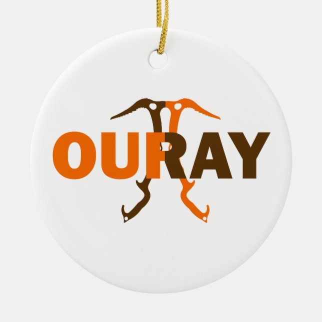 Ouray Colorado Ceramic Ornament (Front)