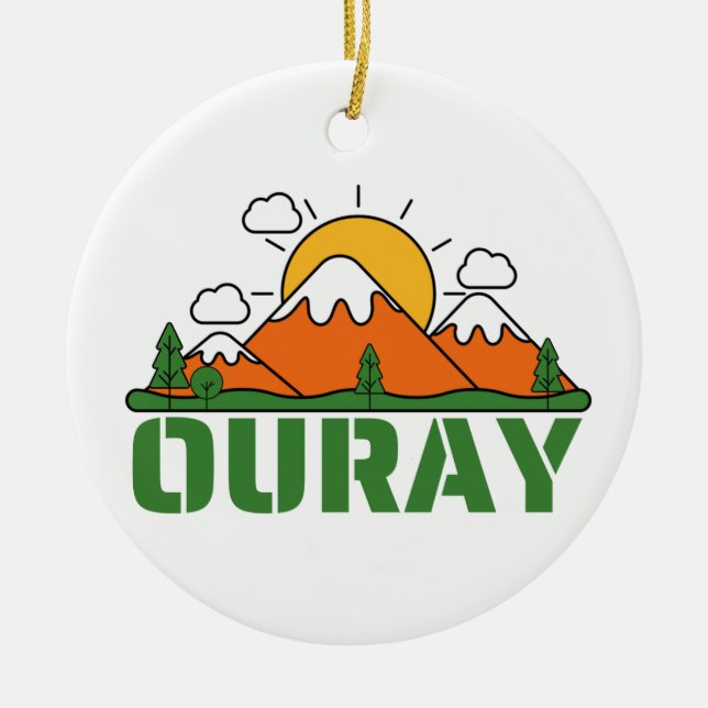 OURAY COLORADO CERAMIC ORNAMENT (Front)