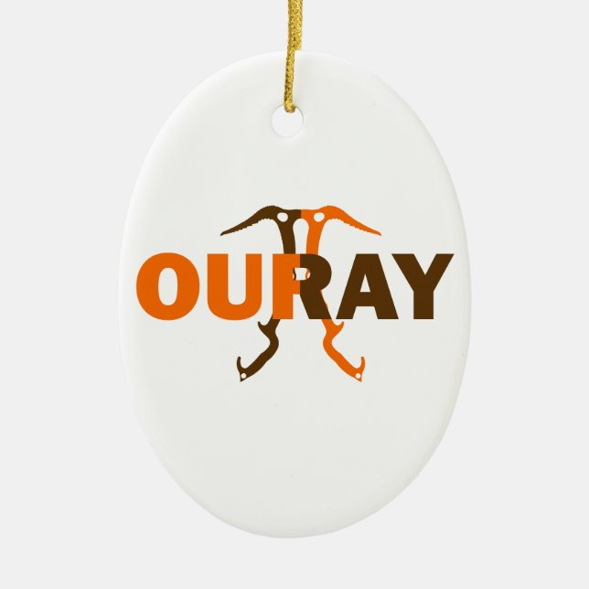 Ouray Colorado Ceramic Ornament (Front)