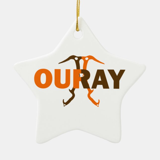 Ouray Colorado Ceramic Ornament (Front)