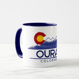 Ouray Colorado wood mountains mug
