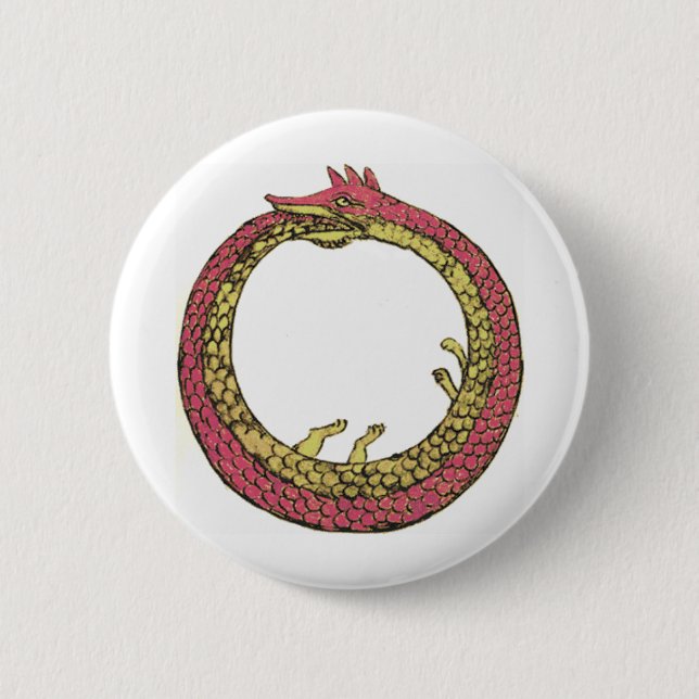 Ouroboros 2 Inch Round Button (Front)