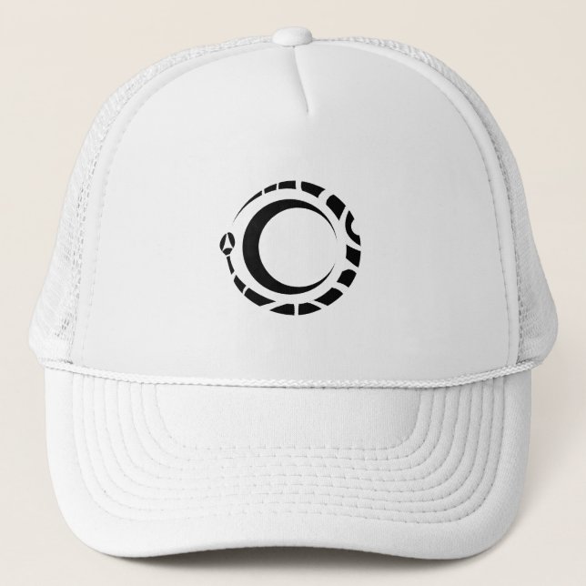 ouroboros and moon trucker hat (Front)