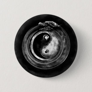 Ouroboros Yin - Yang 2 Inch Round Button