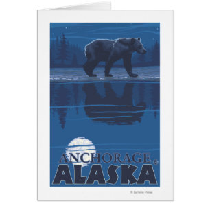Ours au clair de lune - Anchorage, Alaska