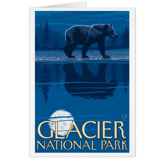 Ours au clair de lune - Parc national des Glaciers (Devant)